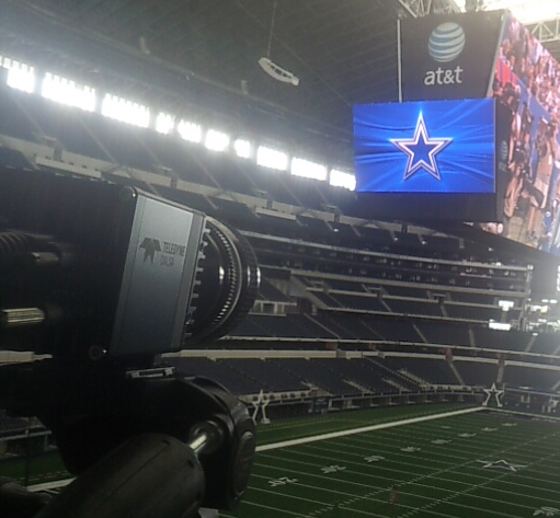 Twelve Falcon 2 CMOS color cameras from Teledyne Dalsa are located throughout an NFL stadium to capture images for instant replay images.