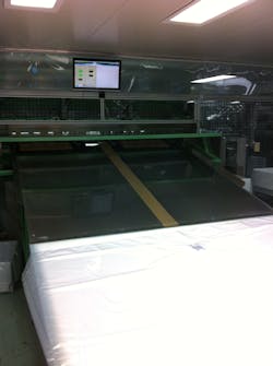 Inspecting Entapack’s multilayer liners to ensure zero contamination could only be done by a custom automated-inspection system. Photo source: Teledyne Dalsa Inspecting Entapack’s multilayer liners to ensure zero contamination could only be done by a custom automated-inspection system. Photo source: Teledyne Dalsa