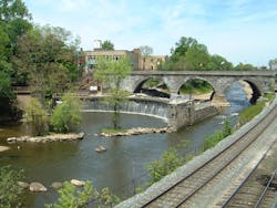 A radio system enables start/stop and flow control to pump water over Kent’s historic dam during warm-weather months. A radio system enables start/stop and flow control to pump water over Kent’s historic dam during warm-weather months.