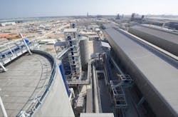 A view from above the Qatalum plant. A view from above the Qatalum plant.