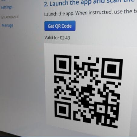 Screenshot of a QR code used to access AeroFS private cloud data.