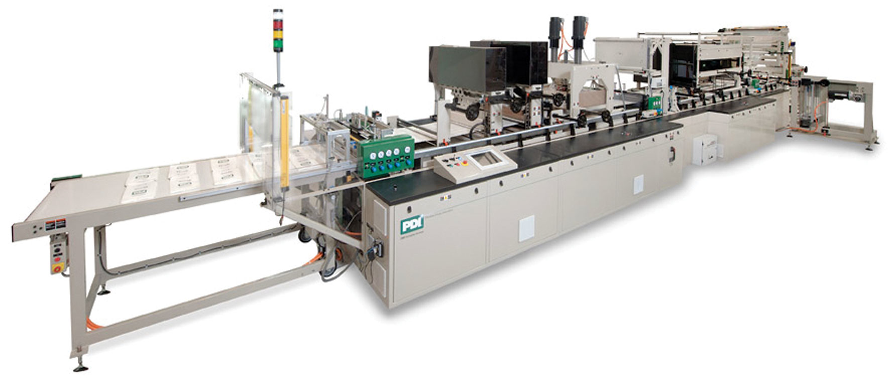 Medical pouches. This sophisticated medical combination pouch system turns flat roll stock into a range of bags and pouches used in the healthcare industry.