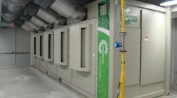 Five 200 kW Capstone microturbines are packaged in a single container. Five 200 kW Capstone microturbines are packaged in a single container.