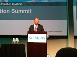Siemens Industry Automation Division CEO Anton S. Huber at the 2014 Siemens Automation Summit.