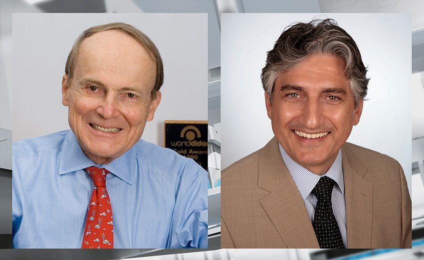 Peter Schluter, former CEO of Lab-Volt (left) and Dr. Nader Imani, CEO of Festo Didactic