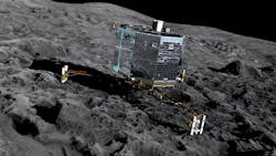 Aw 26509 Verknupfung Mit Philae On The Comet Front View Aw 26509 Verknupfung Mit Philae On The Comet Front View
