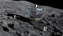 Aw 26509 Verknupfung Mit Philae On The Comet Front View