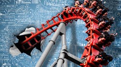 A standstill and speed monitor protects riders as they control ascent and descent on a flying tower. A standstill and speed monitor protects riders as they control ascent and descent on a flying tower.