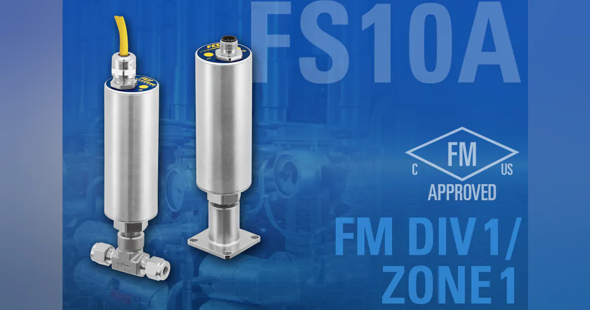 FS10A Analyzer Flow Switch/Monitor Receives FM Div 1/Zone 1 Approval ...