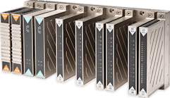 Bedrock Automation&apos;s power supply, controller and I/O modules connected to backplane.