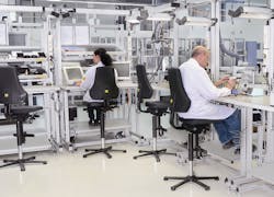 Understanding the importance of ergonomics, Bosch Rexroth has developed customizable workstation components, including swivel wo Understanding the importance of ergonomics, Bosch Rexroth has developed customizable workstation components, including swivel wo