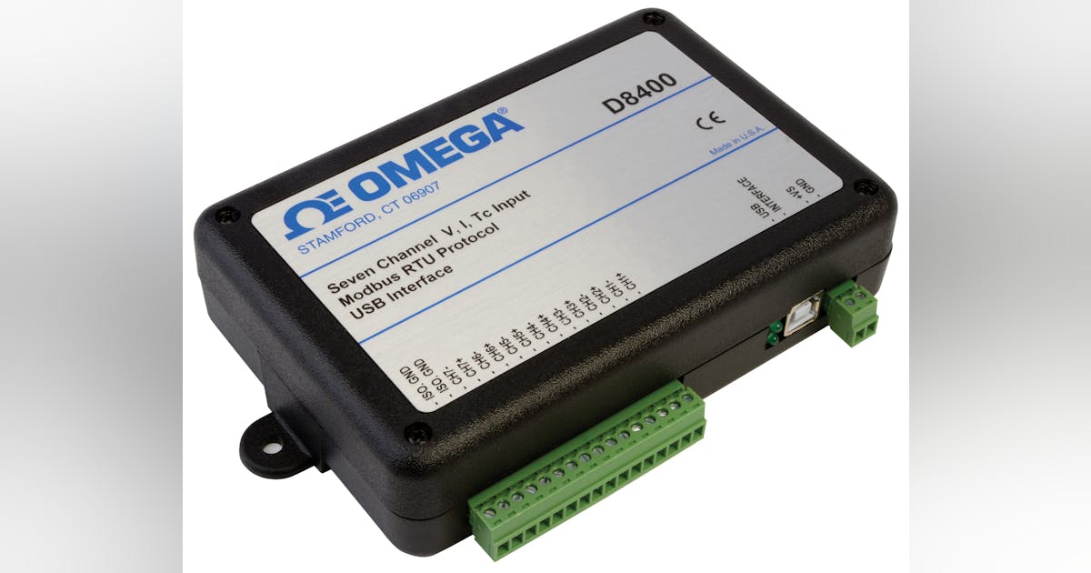 Omega Engineering Introduces USB Interface Modules D8000 Automation World