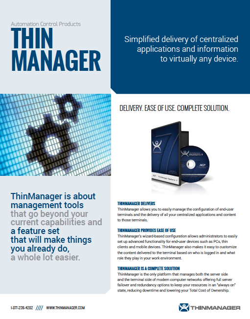 Thin Manager Data Sheets
