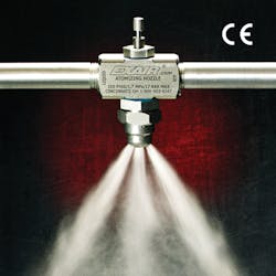 EXAIR's new internal mix atomizing spray nozzle EXAIR's new internal mix atomizing spray nozzle