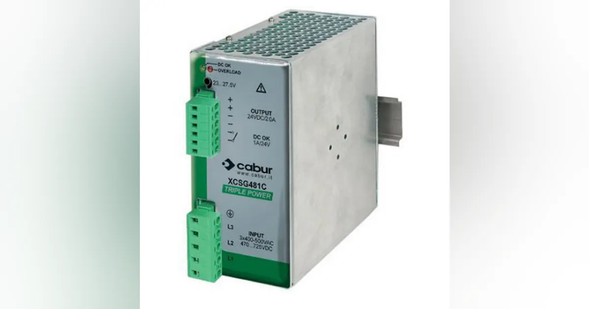 ASI: 3 Phase 24 VDC High Efficiency DIN Rail Power Supply | Automation ...