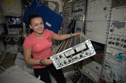 PK-4 control and video unit during on-orbit installation. Source: ESA/ROSCOSMOS