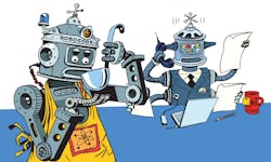 Machine vision is freeing robots to seek work beyond the kinds of highly repetitive jobs typically found in mass production. The Machine vision is freeing robots to seek work beyond the kinds of highly repetitive jobs typically found in mass production. The