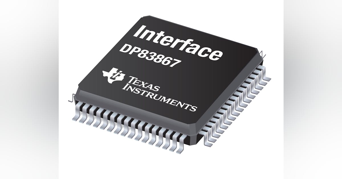 Texas Instruments: Low Latency, High ESD Industrial Gigabit Ethernet ...