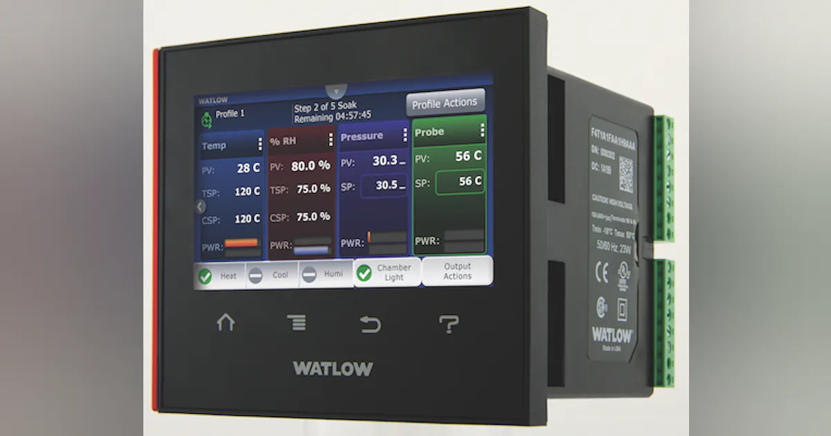 Watlow Chart Watlow Introduces Its F4T 3.0 with Advanced Data Logging and Trend ...