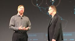 Eric Knapp (left), global director of cybersecurity solutions and technology for HPS, talks with CTO Bruce Calder about the state of cybersecurity today. Eric Knapp (left), global director of cybersecurity solutions and technology for HPS, talks with CTO Bruce Calder about the state of cybersecurity today.