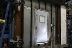 Aw 105958 The Blast Door After 60 Minutes Fire Testing According Imosolas Regulations