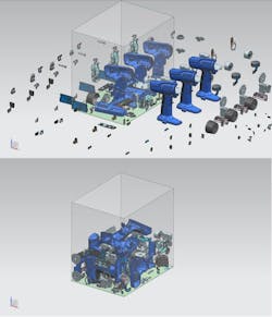 3D nesting in Siemens NX allows users to maximize the number of prints that can be executed within the build volume of the HP Multi Jet Fusion printer.