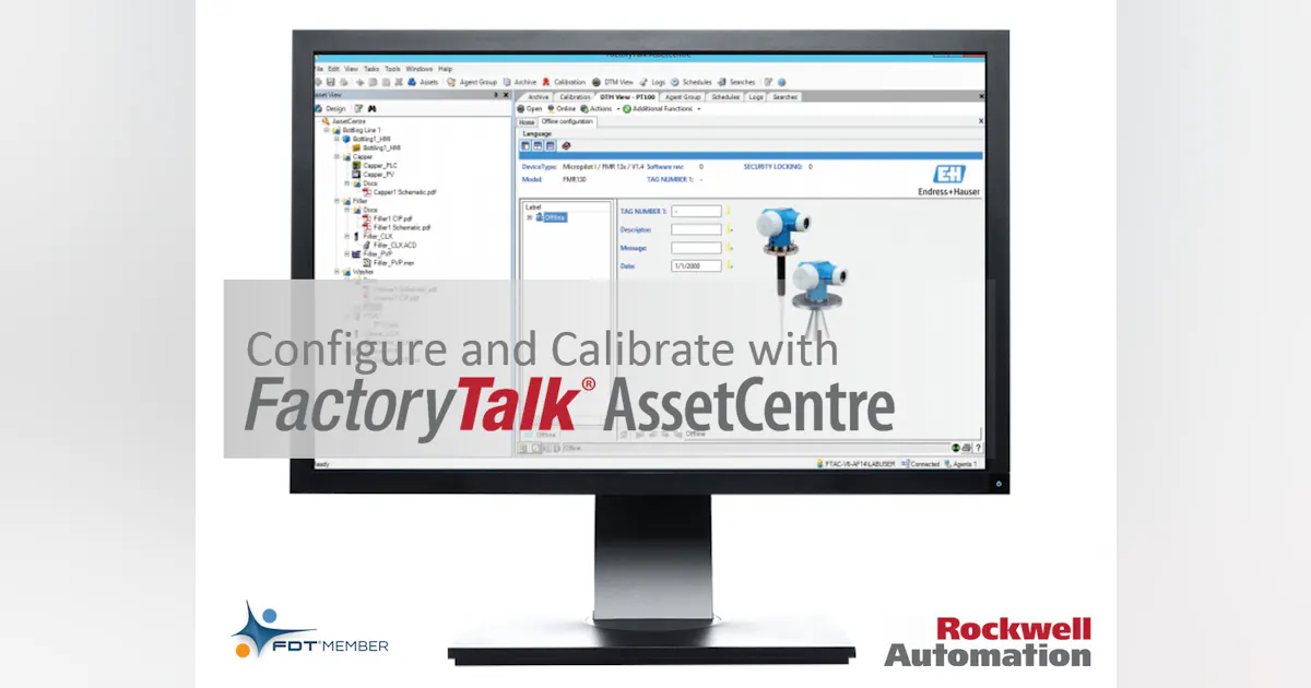 Factorytalk Asset Manager Configure and Calibrate with FactoryTalk AssetCentre | Automation World