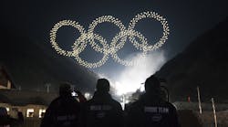 The Intel drone light show team produces the Olympic Winter Games Pyeongchang 2018 Opening Ceremony drone light show, featuring Intel Shooting Star drones. Source: Intel