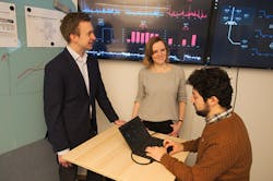 Engineers in discussion at the Collaborative Operations Center in Oslo. Source: ABB Engineers in discussion at the Collaborative Operations Center in Oslo. Source: ABB