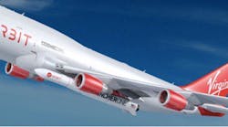 Virgin Orbit&apos;s LauncherOne. The company&apos;s two-stage, LOX/RP-1 rocket launches from Virgin&rsquo;s mobile air launch pad&mdash;a dedicated 747-400.