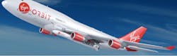 Virgin Orbit&apos;s LauncherOne. The company&apos;s two-stage, LOX/RP-1 rocket launches from Virgin&rsquo;s mobile air launch pad&mdash;a dedicated 747-400.