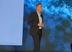 Siemens&apos; Dr. Jan Mrosik at the Siemens Industry Analyst Conference 2018.