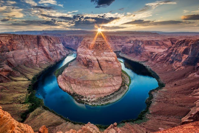 Horseshoe Bend in the Colorado River. The Colorado River and groundwater supply the bulk of Las Vegas&apos; water.
