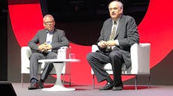 Bosch&apos;s Dirk Slama (left) and the IIC&apos;s Dr. Richard Soley at the IoTSWC 2018 event.