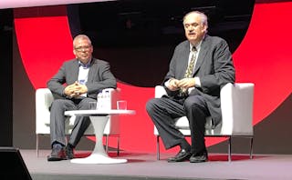 Bosch&apos;s Dirk Slama (left) and the IIC&apos;s Dr. Richard Soley at the IoTSWC 2018 event.