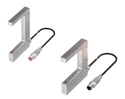 The “F” series of stainless steel C/U slot or fork sensors from Balluff resist aggressive cleaning agents, chemicals, coolants o The “F” series of stainless steel C/U slot or fork sensors from Balluff resist aggressive cleaning agents, chemicals, coolants o