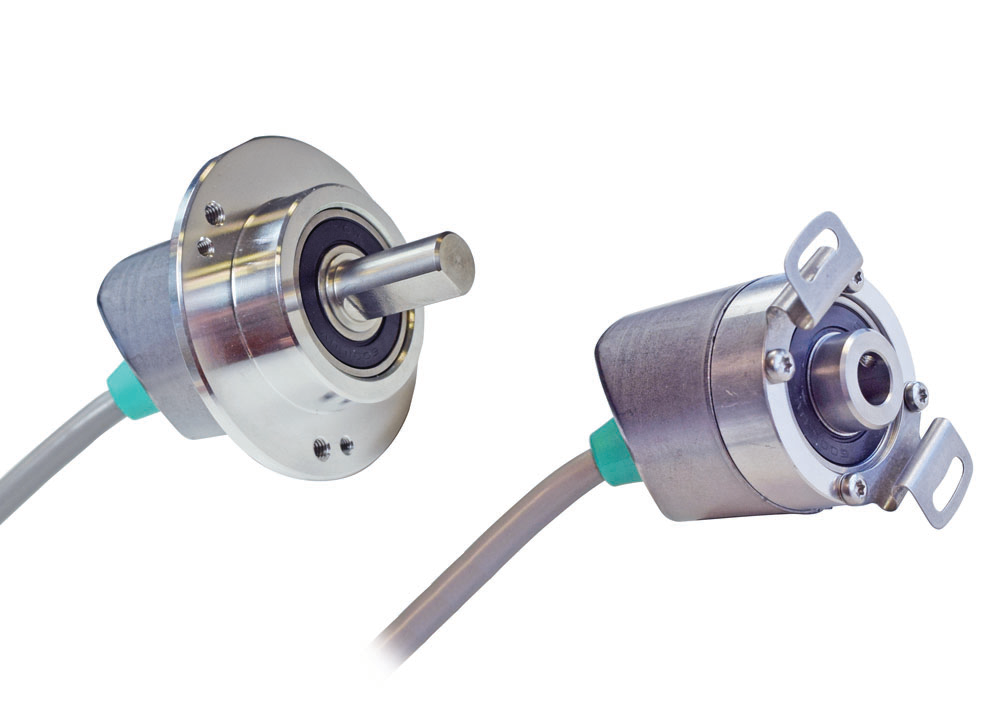 Incremental Encoders Save Space with Angled Cable Entry