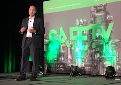 Chris Progler talks profitable safety at the Triconex User Group conference. Chris Progler talks profitable safety at the Triconex User Group conference.