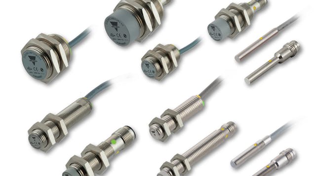 Inductive Proximity Sensors with IO-Link from Carlo Gavazzi