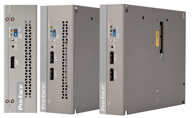 The PS5001B industrial PC from Pro-Face can be mounted easily to any PS5000 series display.