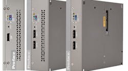 The PS5001B industrial PC from Pro-Face can be mounted easily to any PS5000 series display. The PS5001B industrial PC from Pro-Face can be mounted easily to any PS5000 series display.