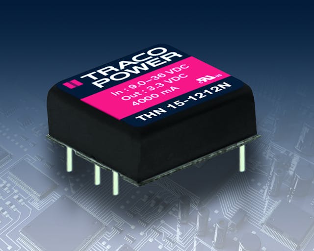 Compact DC/DC Converter from Traco Power Saves Space in Mobile Equipment and Industrial Electronics