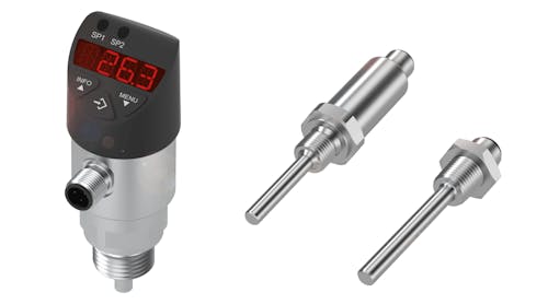 These media-contacting temperature sensors from Balluff provide continuous monitoring and measuring of process media temperature on machines and equipment.