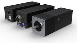 The TSM14POE StepSERVO from Applied Motion includes a motor, encoder, drive, and controller combined in a single integrated motor package.