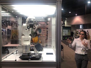 Siemens demonstrated &ldquo;flexible grasping&rdquo; using AI and neural network processing.