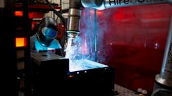The new for-hire BotX Welder&mdash;developed by Hirebotics using Universal Robots&rsquo; UR10e collaborative robot arm&mdash;lets manufacturers automate arc welding with no capital investment, handling even small batch runs not feasible for traditional automation. Source: Universal Robots