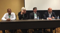 Panelists discuss cybersecurity during Schneider Electric&apos;s Innovation Days in Austin.