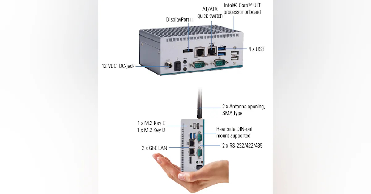 Fanless Ultra Compact Embedded System for Edge Computing | Automation World