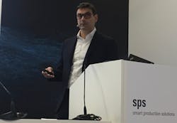 Sebastiano Di Filippo, senior director, business development for Qualcomm Technologies Europe at the SPS 2019 event. Sebastiano Di Filippo, senior director, business development for Qualcomm Technologies Europe at the SPS 2019 event.