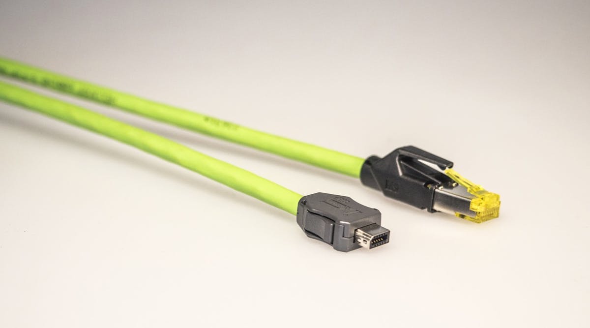 Two data connectors in two sizes: RJ45 with 8 pins and ix Industrial with 8 plus 2 pins. (Source: Helukabel)